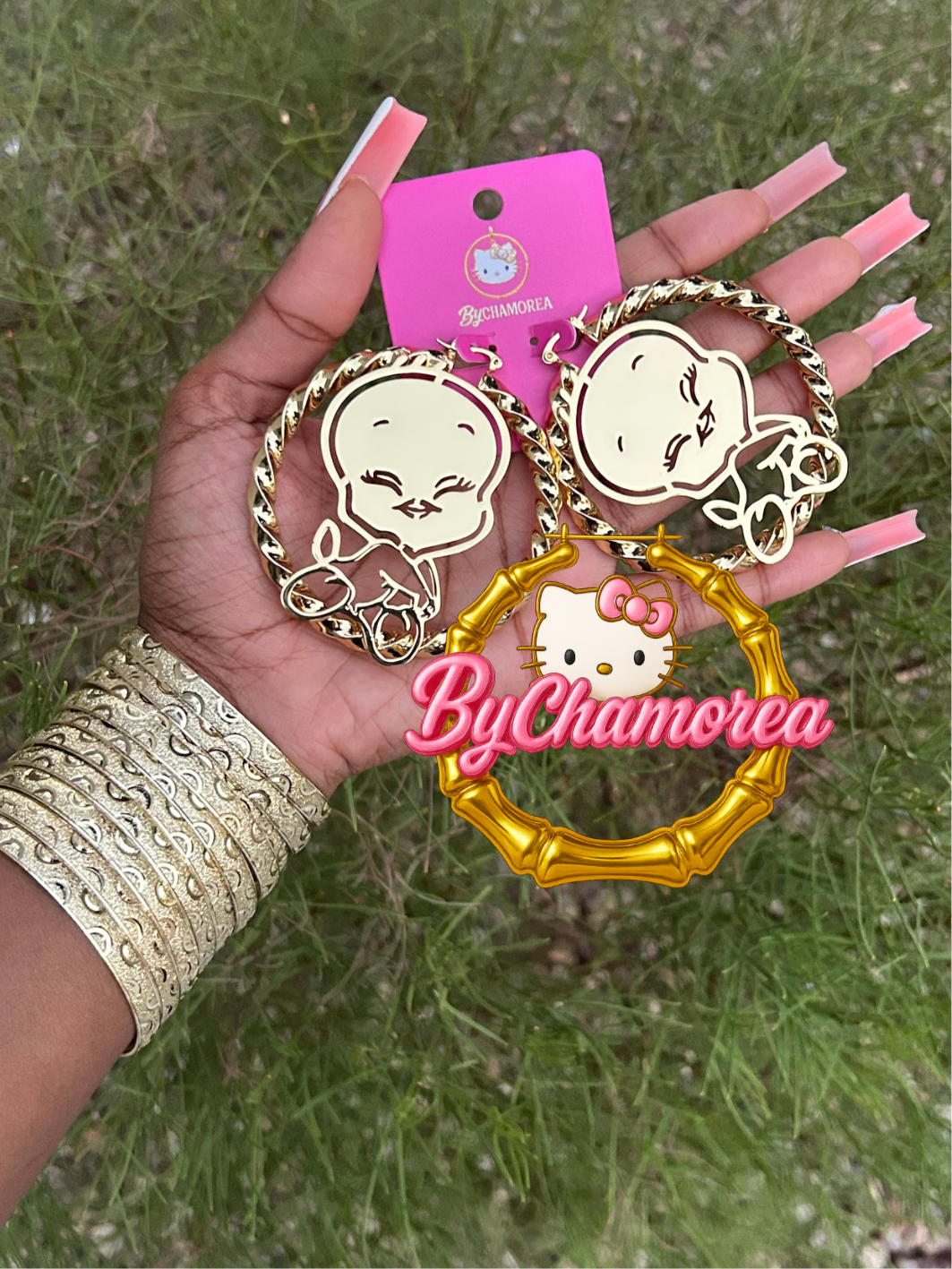 Tweety bird custom hoops