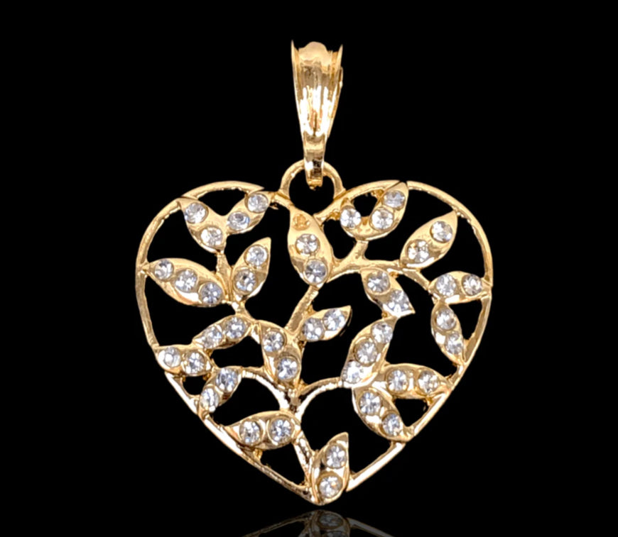 18K Gold Heart Pendant
