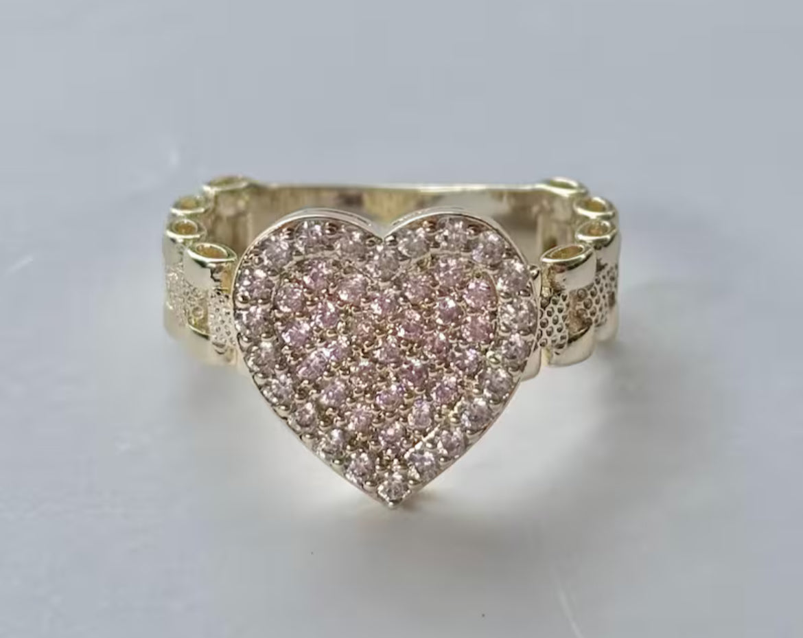 Heart CZ Rolex Ring Pre-Order