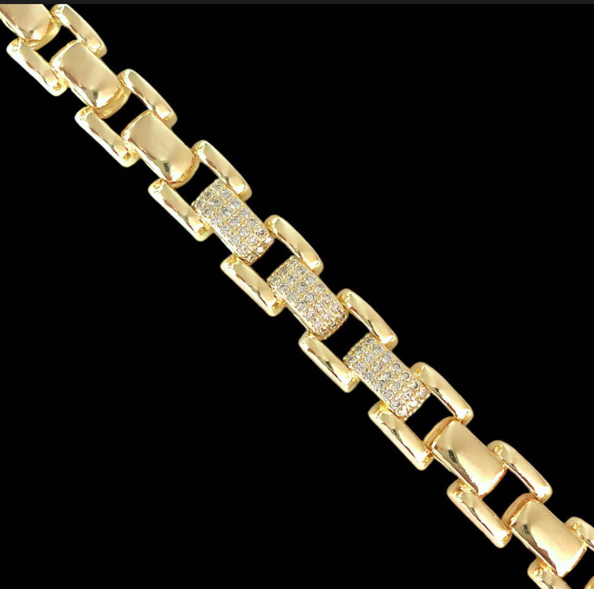 CZ Gold Rolex Bracelet