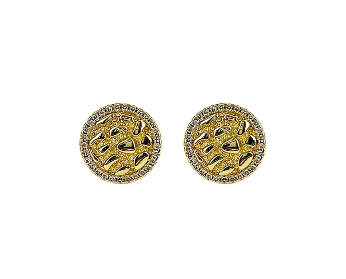 14K nugget earrings