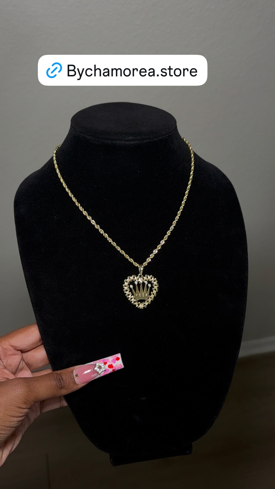 PB Heart Rolex Chain & Pendant