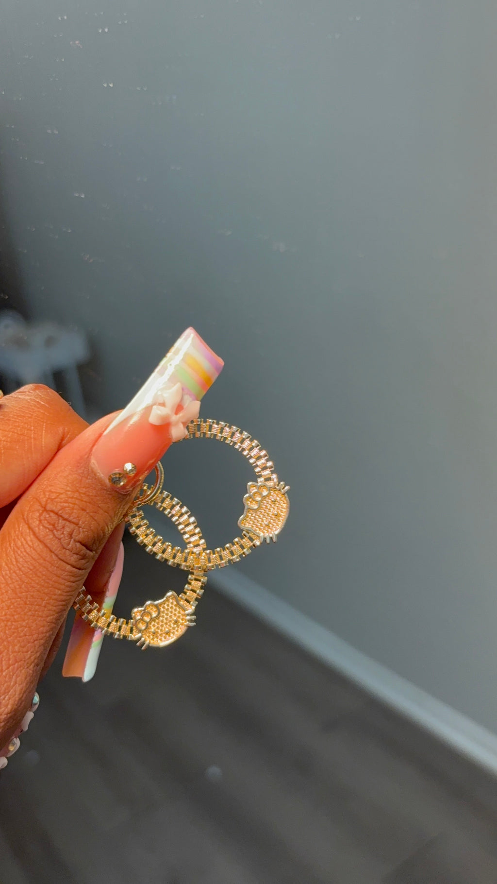 Cat Rolex Heart Hoops