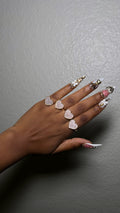 Pink Icy Heart Ring