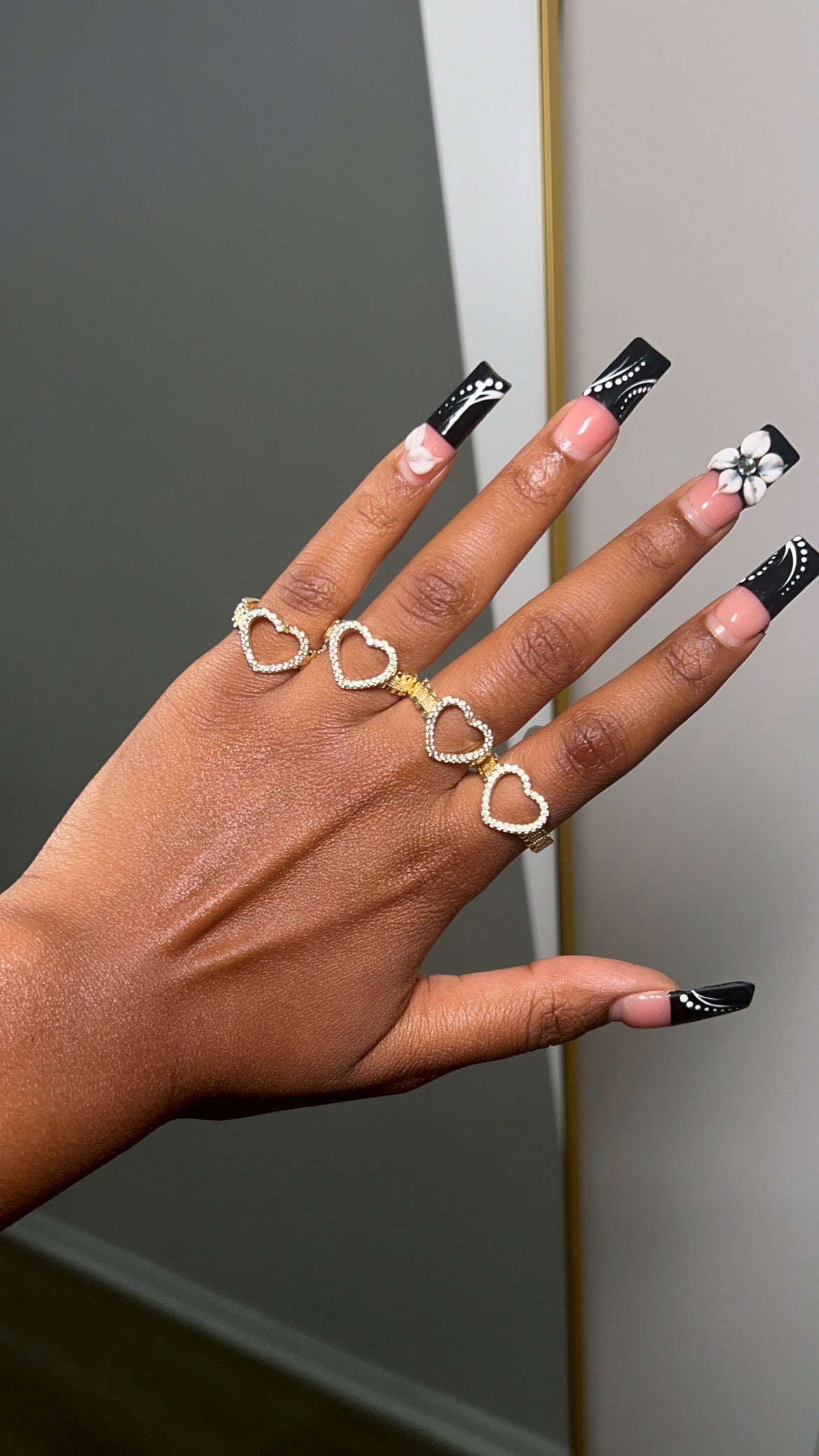Cz Open Heart Ring