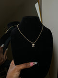 CZ CC Pendant & Chain