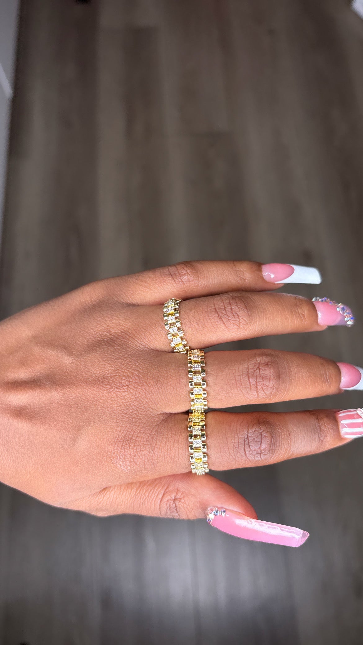 Glitz Rolex Band Ring