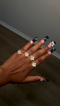 Floral Cz Ring On Rolex Band