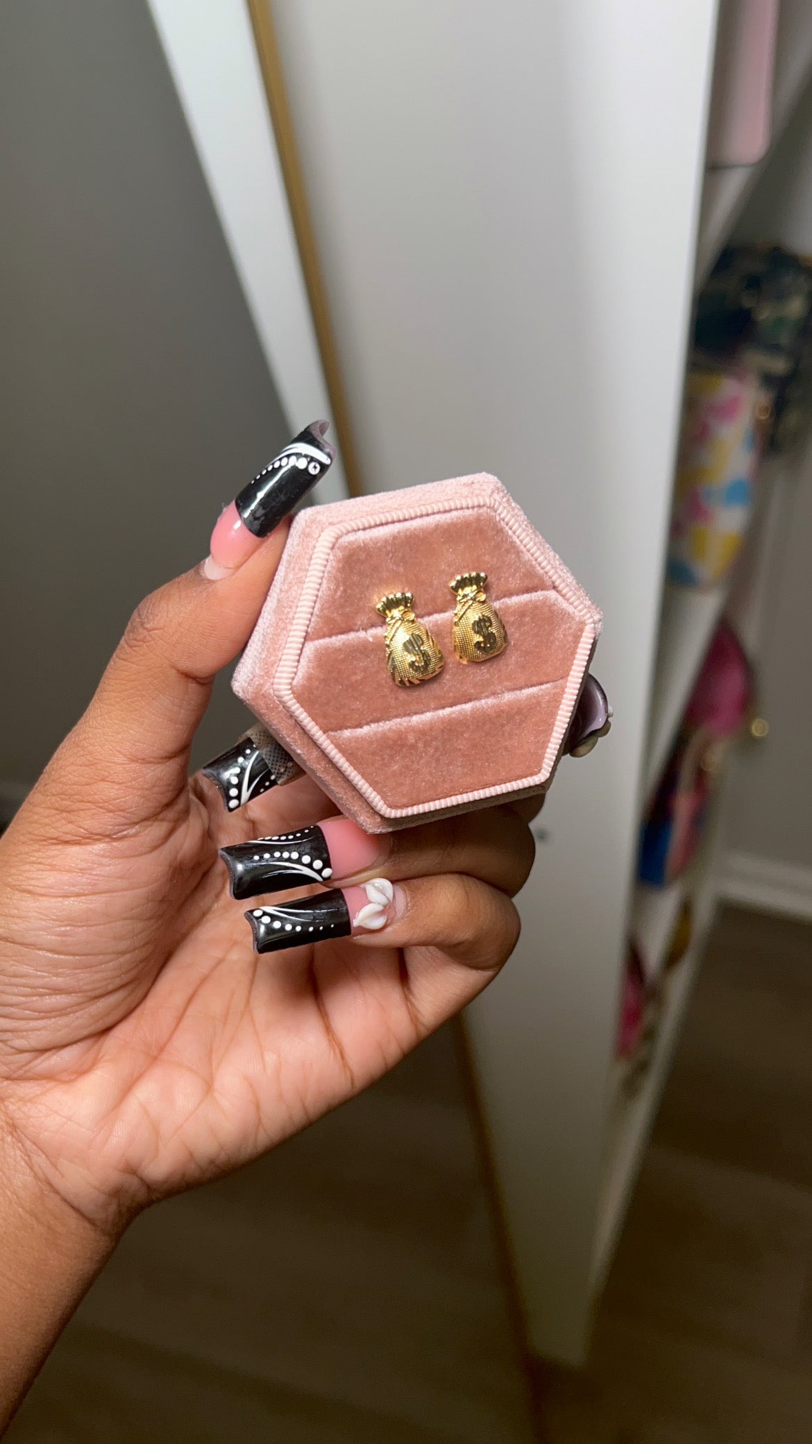 Mini Money Bag Stud Earrings