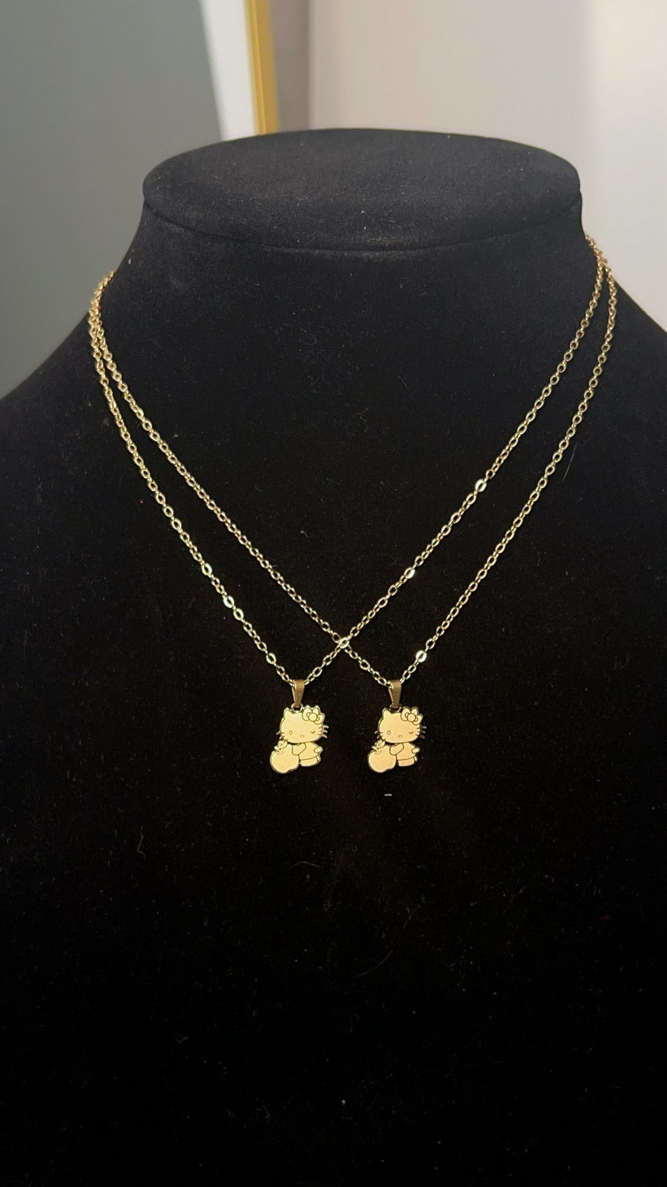Cat & Apple Pendant & Chain