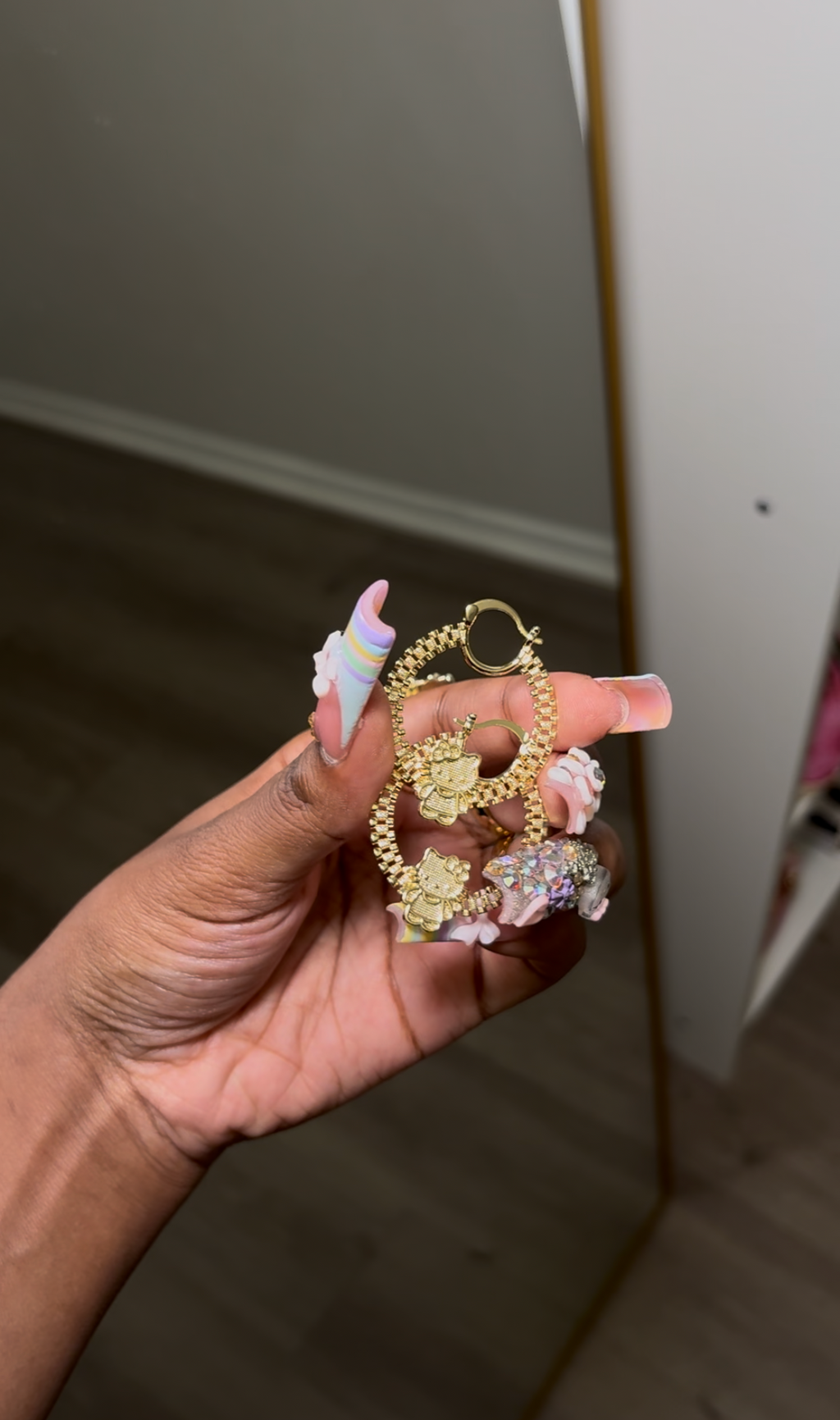 Cat Rolex Heart Hoops