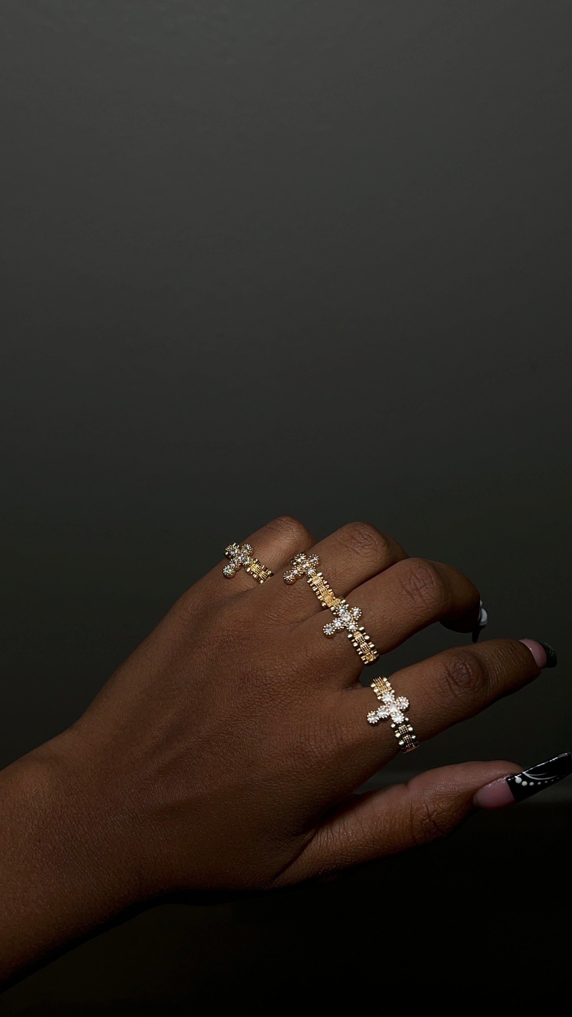 White Cz Cross On Rolex Band