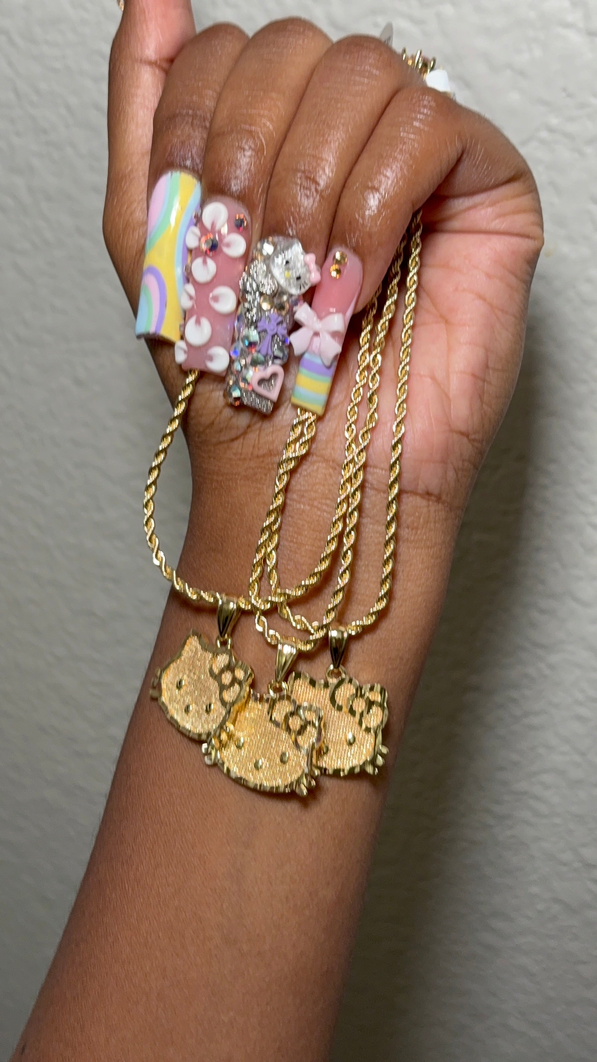 Cat Face Pendant & Chain