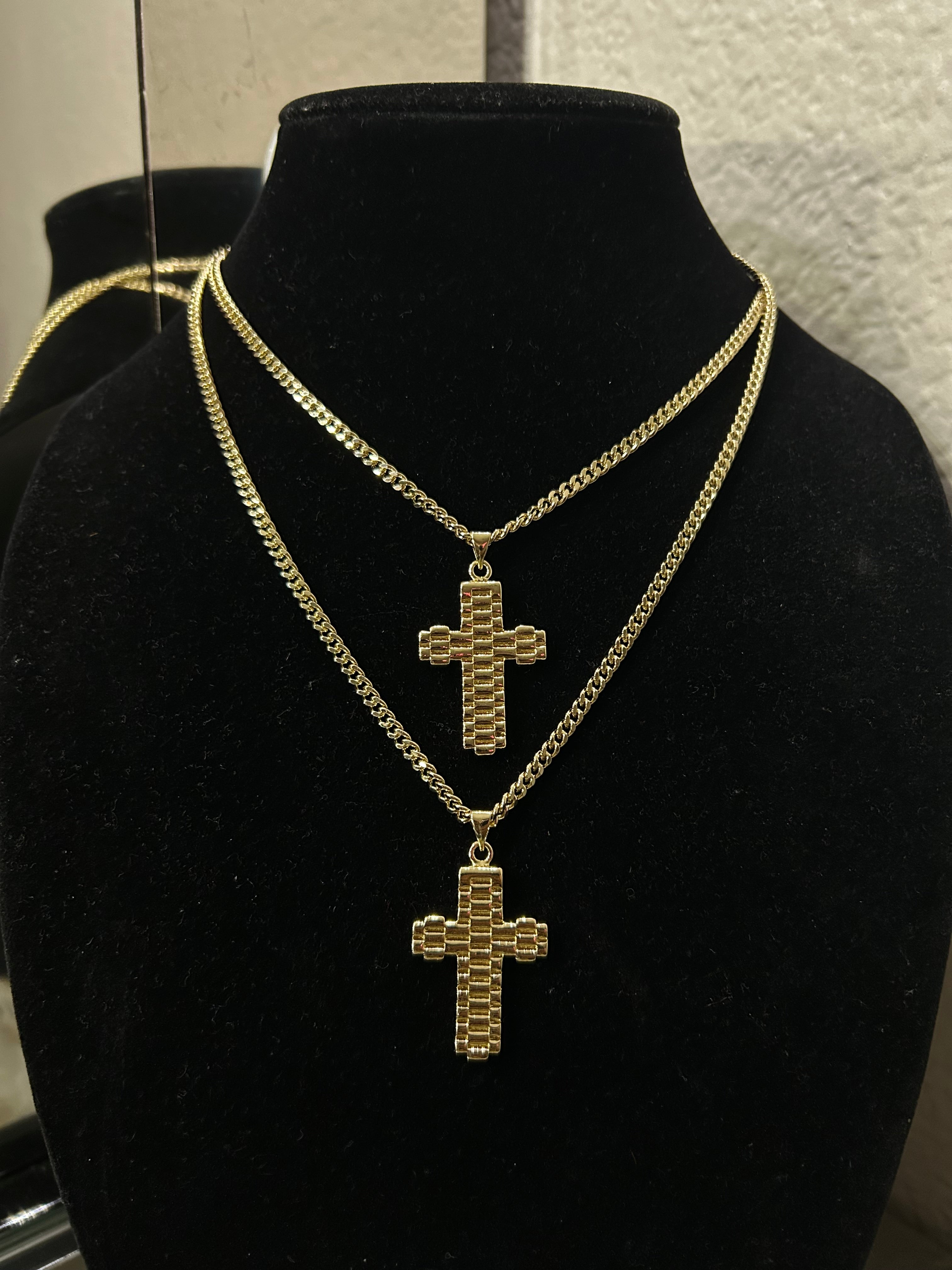 Rolex Cross Pendant & Chain