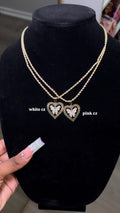 Butterfly Rolex Heart Pendant & Chain