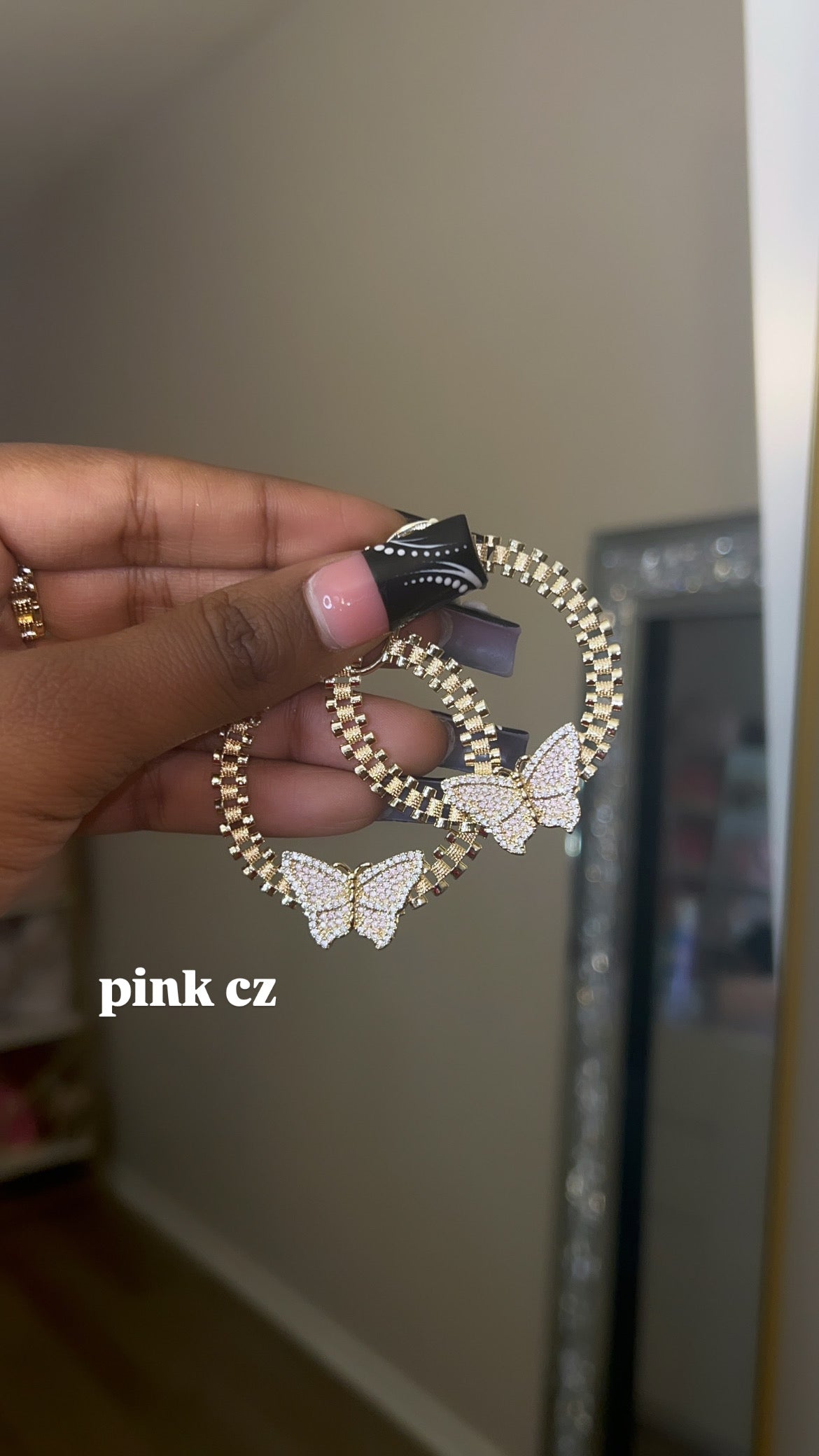 Butterfly Rolex Circle Hoops