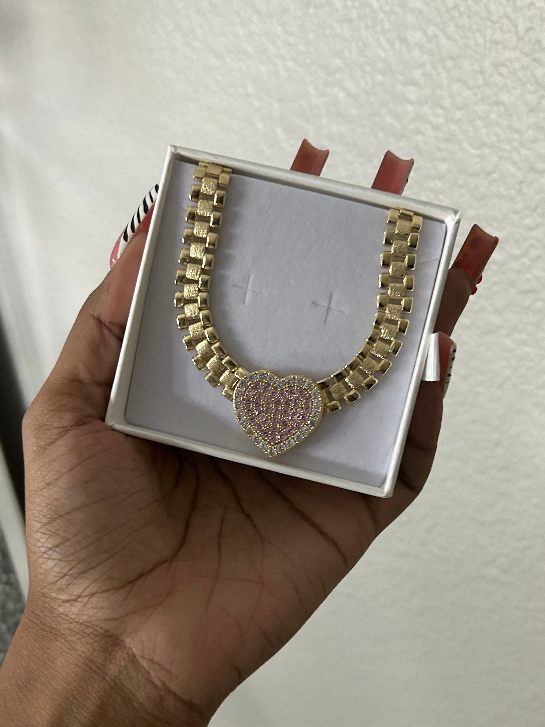 Rolex Chain With Heart Slider Pendant PRE-ORDER ❗️