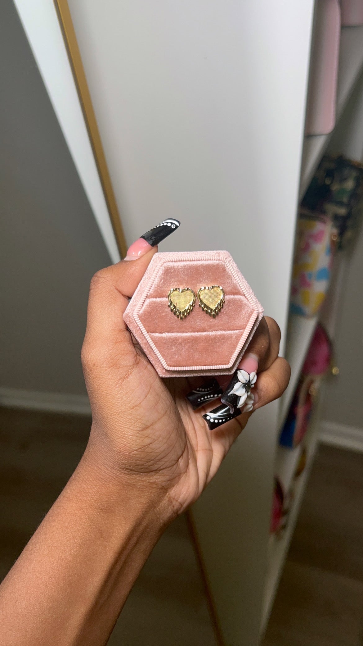 Mini Dripping Heart Stud Earrings