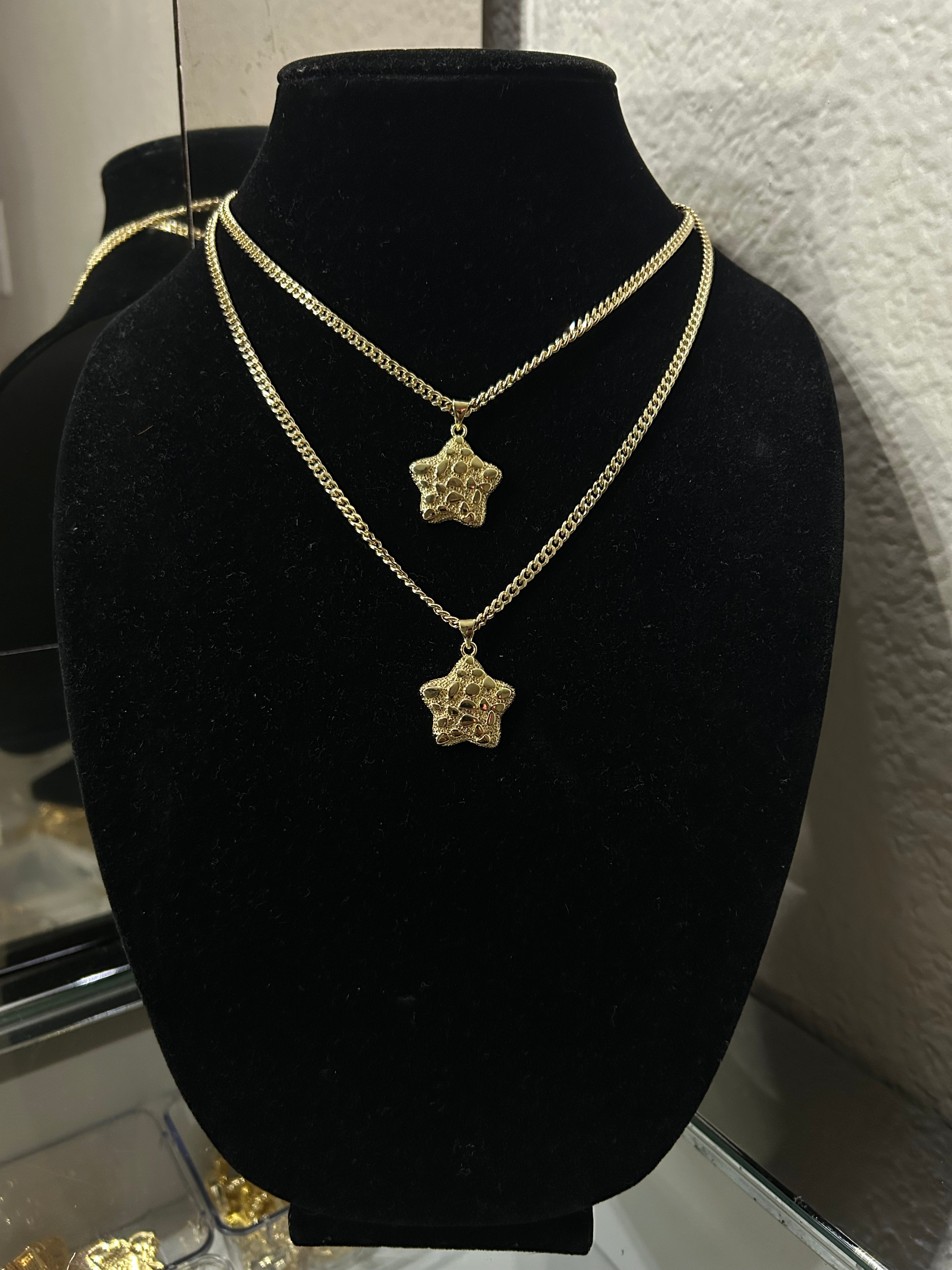 Star Nugget Pendant & Chain