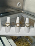 Rolex Heart CZ Ring