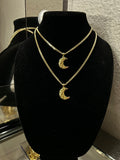 Moon Nugget Pendant & Chain