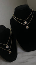Gold Square Initial Chain & Pendant