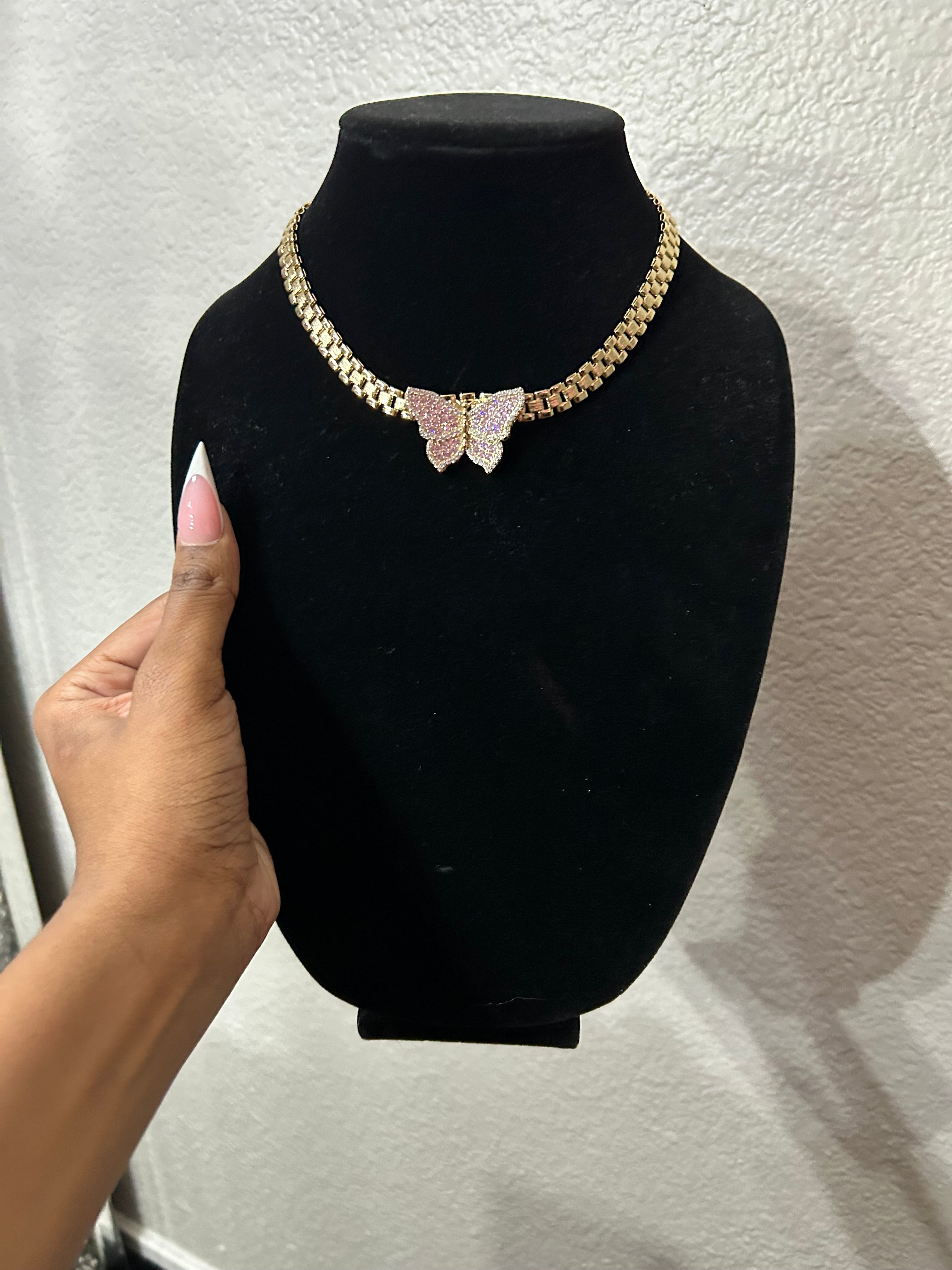 Butterfly Rolex pendant & chain Pre-Order