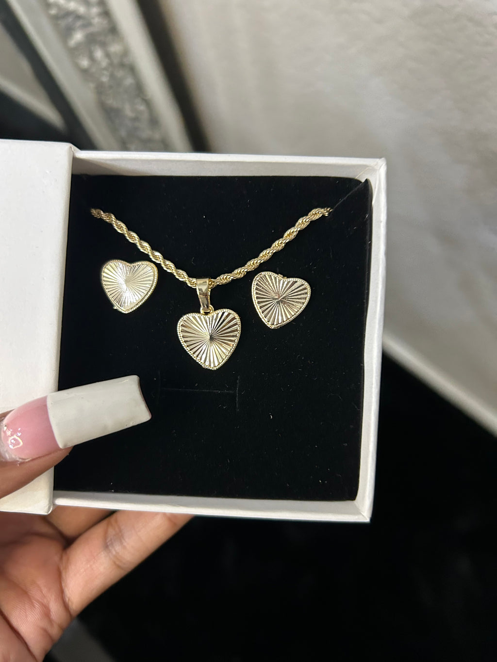 Diamond Cut Heart Full Set