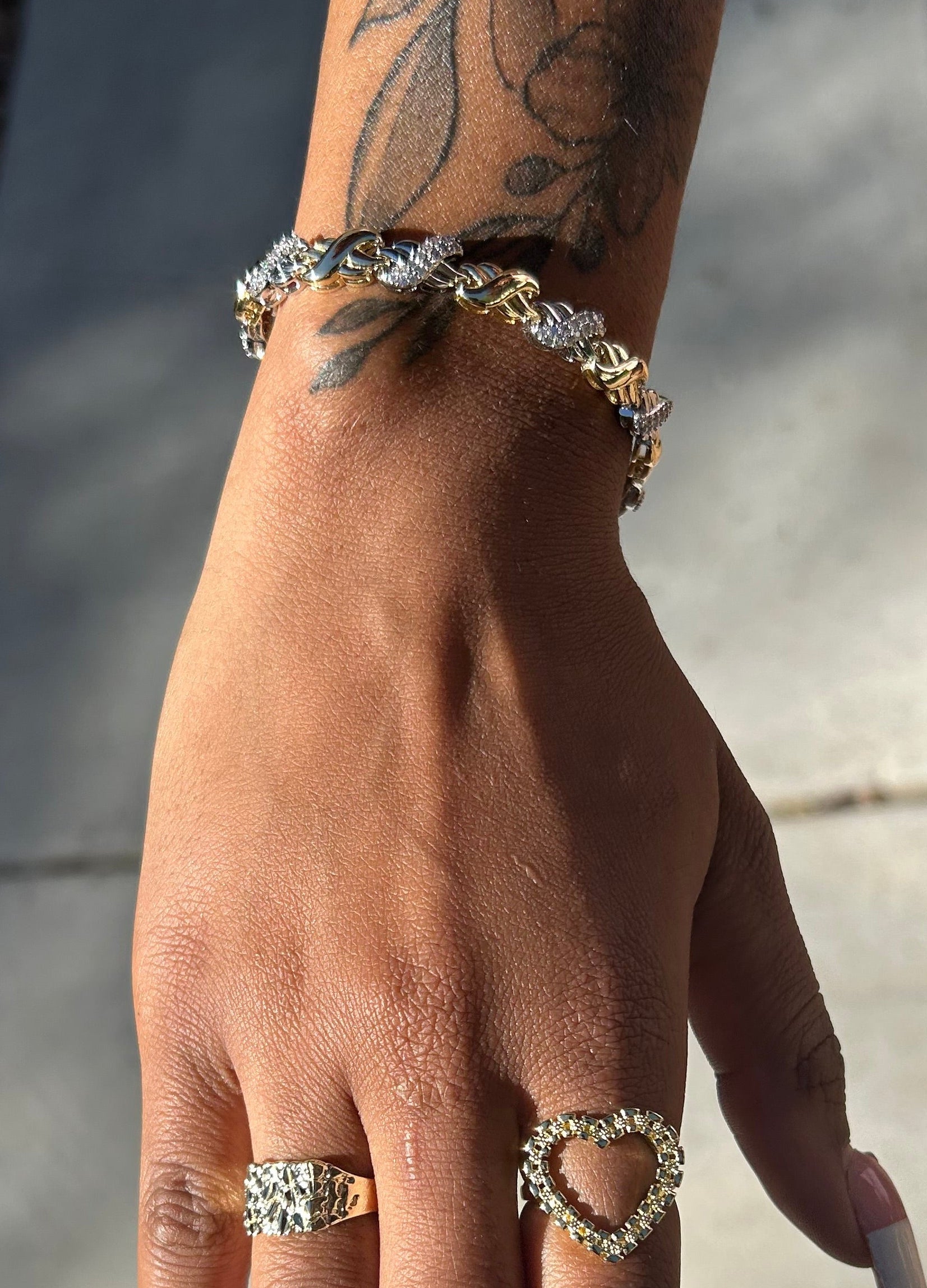 Two Tone XoXo Bracelet