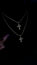 Thin Cross Nugget Pendant & Chain