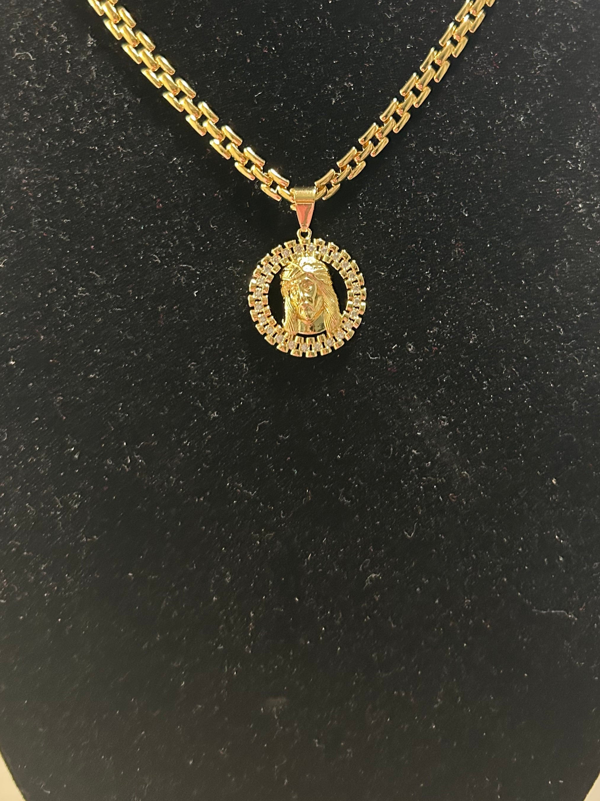 Circle Rolex Jesus Pendant
