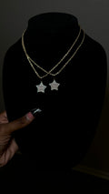 Pink CZ Star Pendant & Chain