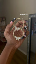 Butterfly Rolex Circle Hoops