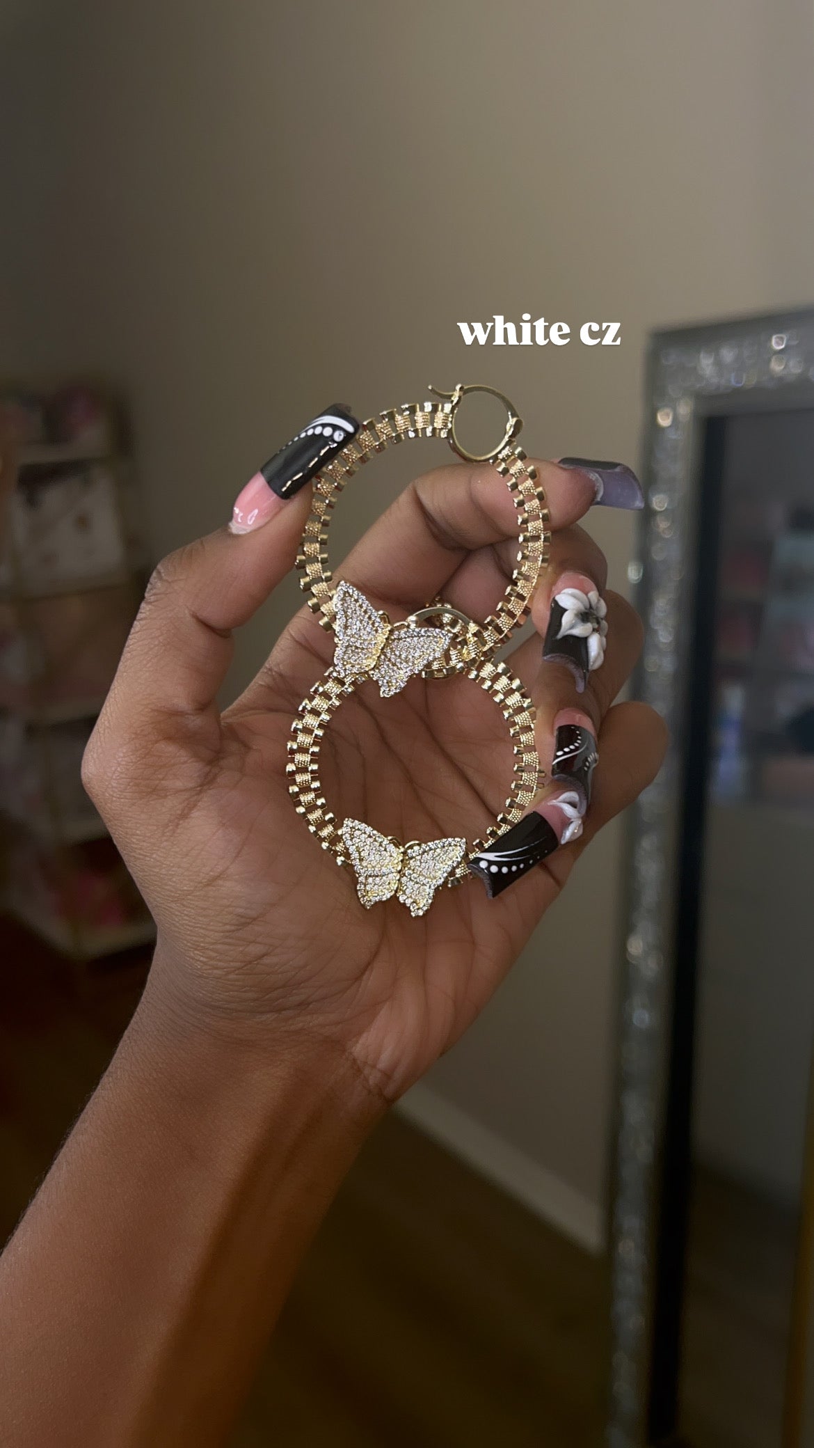 Butterfly Rolex Circle Hoops