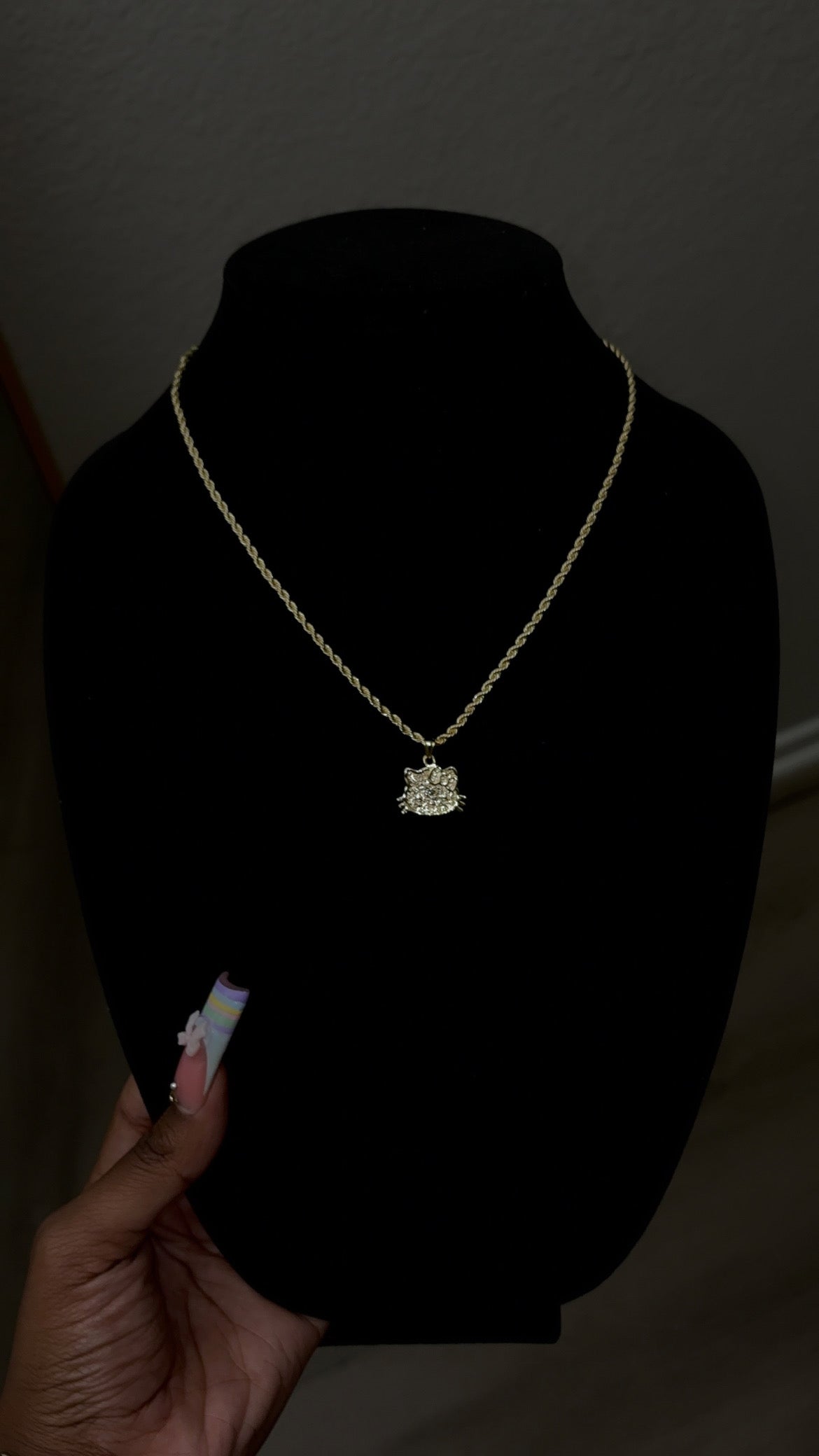 Nugget Mini Cat Pendant & Chain