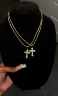 Hk CZ Cross Pendant & Chain
