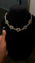 Rolex Crown Heart Cuban Necklace