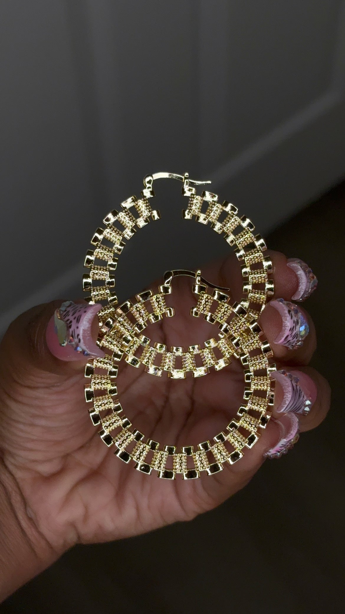 Flat Rolex Circle Hoops