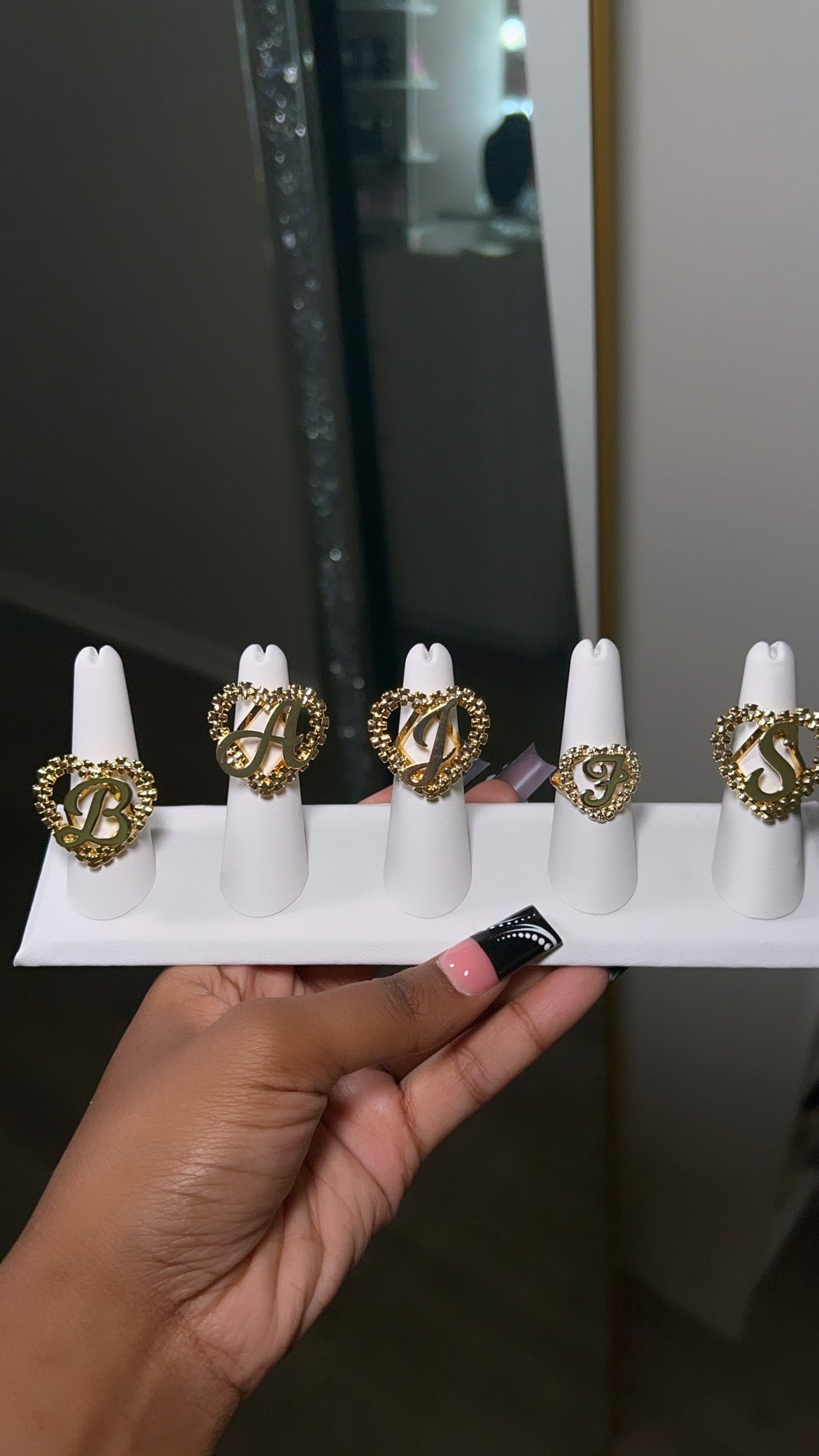 Rolex Heart Initial Ring Ready To Ship