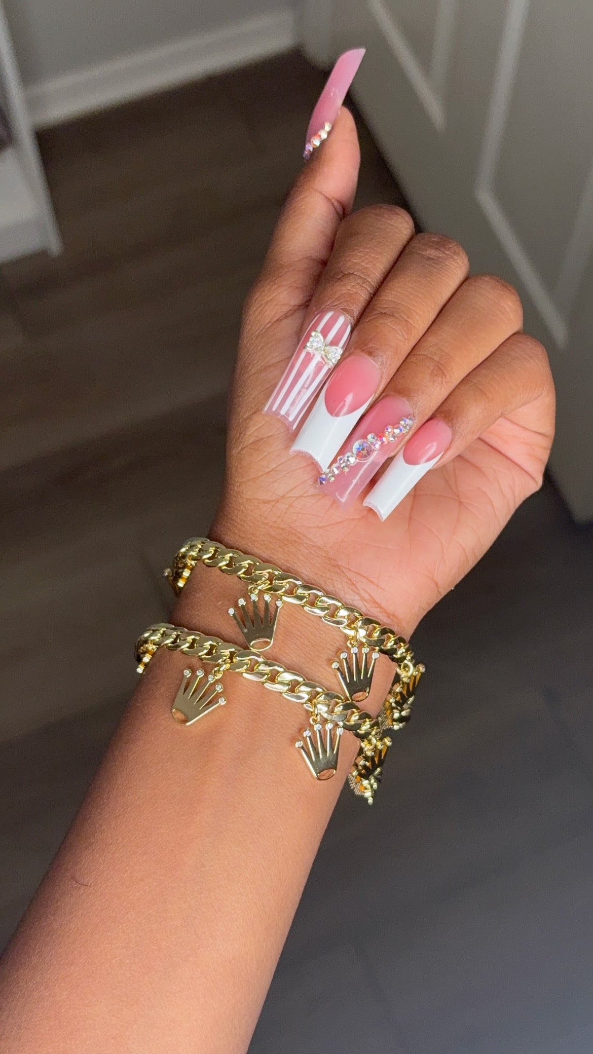 Rolex Crown Charm Cuban Bracelet