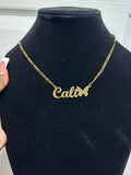 Custom name necklace with butterfly