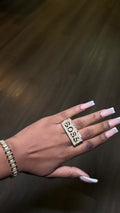 Boss Square Two Finger Ring