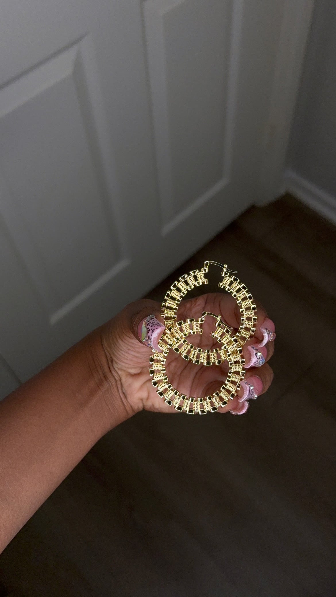 Flat Rolex Circle Hoops