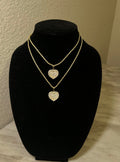White CZ Heart Pendant & Chain