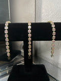 Pink CZ Square Bracelet