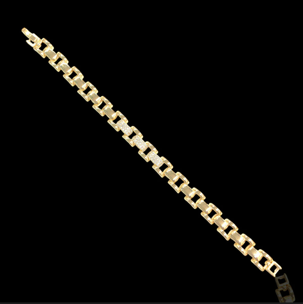 CZ Gold Rolex Bracelet