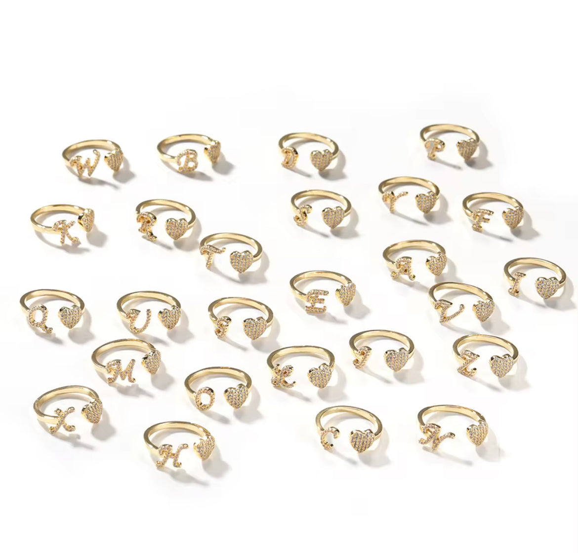 Adjustable letter ring