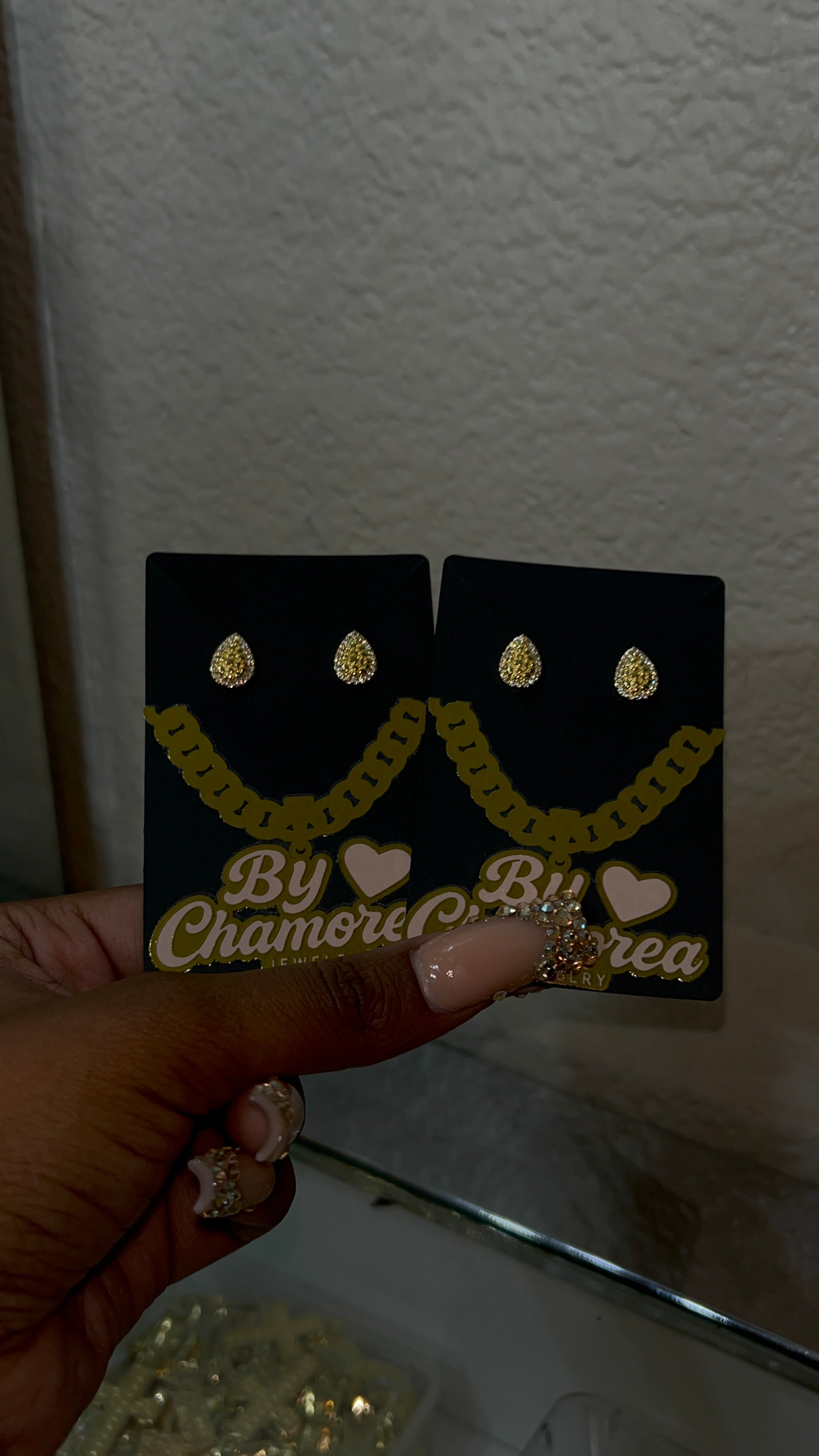 Cz Nugget Drop Earrings