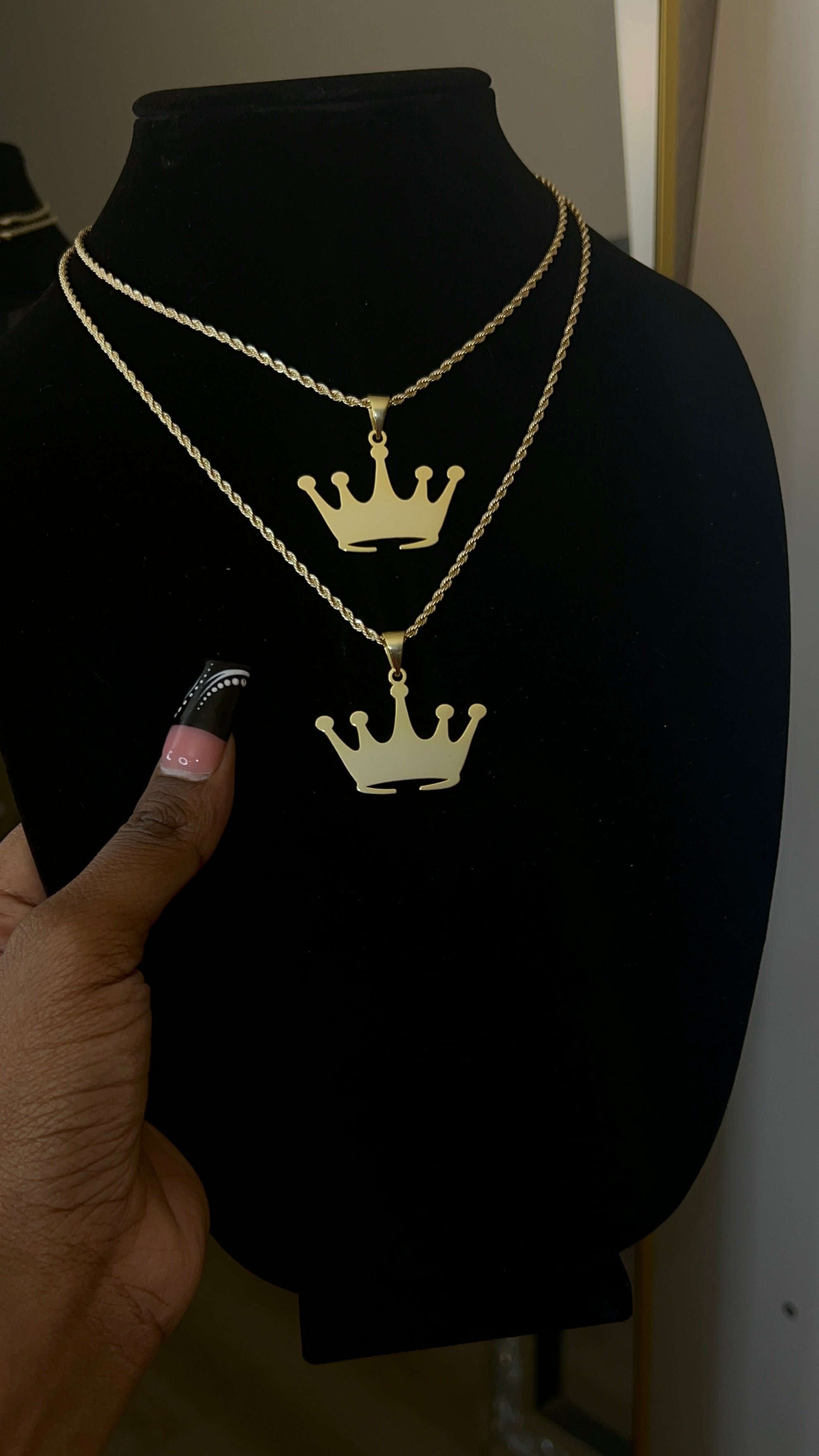 Royal Crown Pendant & Chain
