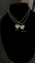 Rolex Heart outline with Cz Heart Pendant & Chain